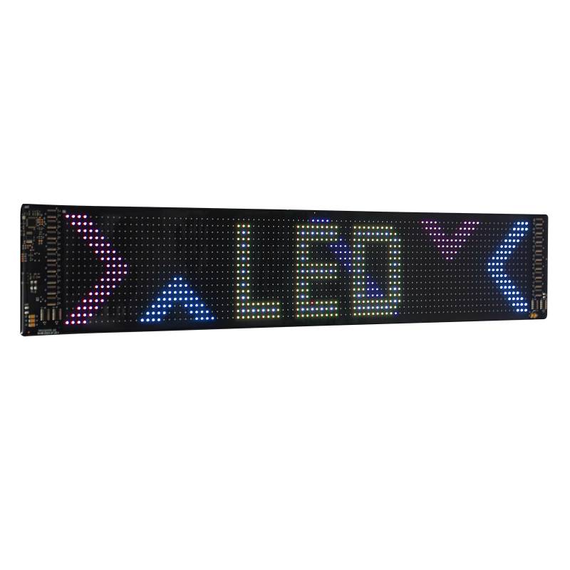 Led Anzeige Programmierbar, LED Schild, Flexibles USB 5V LED Anzeigetafel für Auto,LKW,Text,Graffiti (59.5 x 12 cm) von KAUITOPU