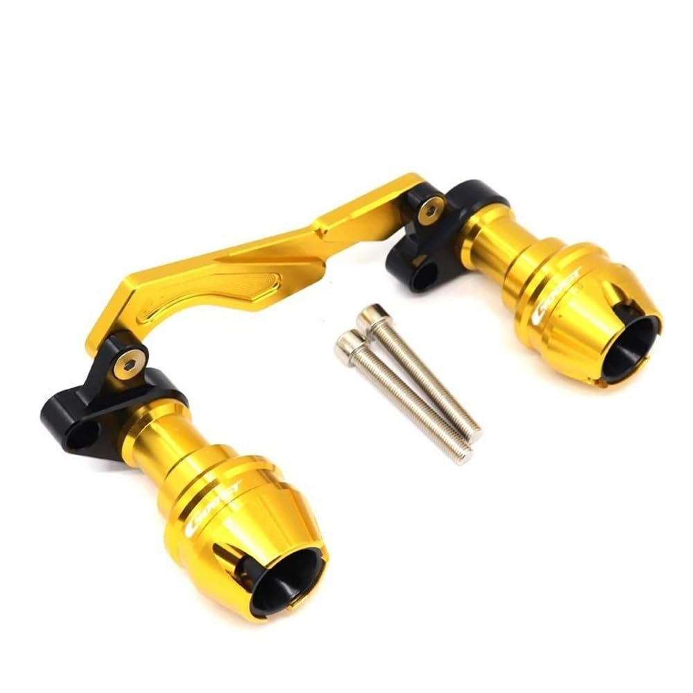 KAVSY Motorrad Absturzschutz Für B&MW C400X C400GT Motorrad Anti-Kollision Slider Schutz Schalldämpfer Rohr Rahmen Slider Fall Schutz(Gold) von KAVSY