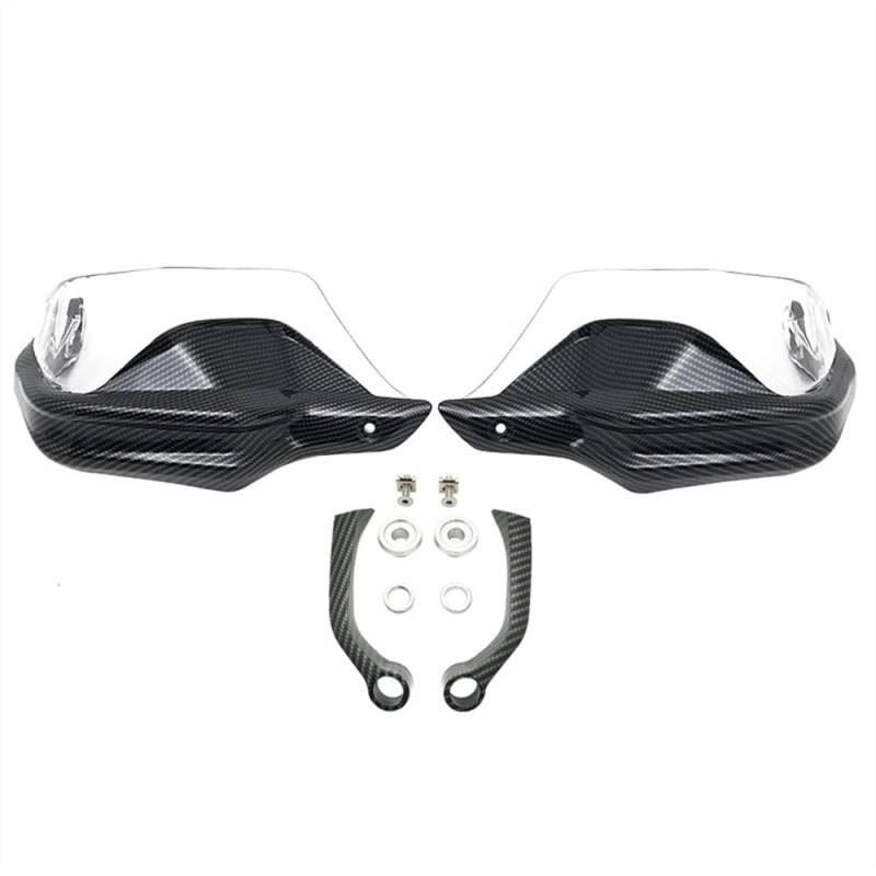 KAVSY Motorrad-Lenker-Handschutz 2023 F900XR F900R Motorrad Carbon Handschutz Schild Hand Schutzfolie Windschutzscheibe Für B&MW F900 RF 900XR 2019 2020 2021 2022(Carbon Clear8) von KAVSY