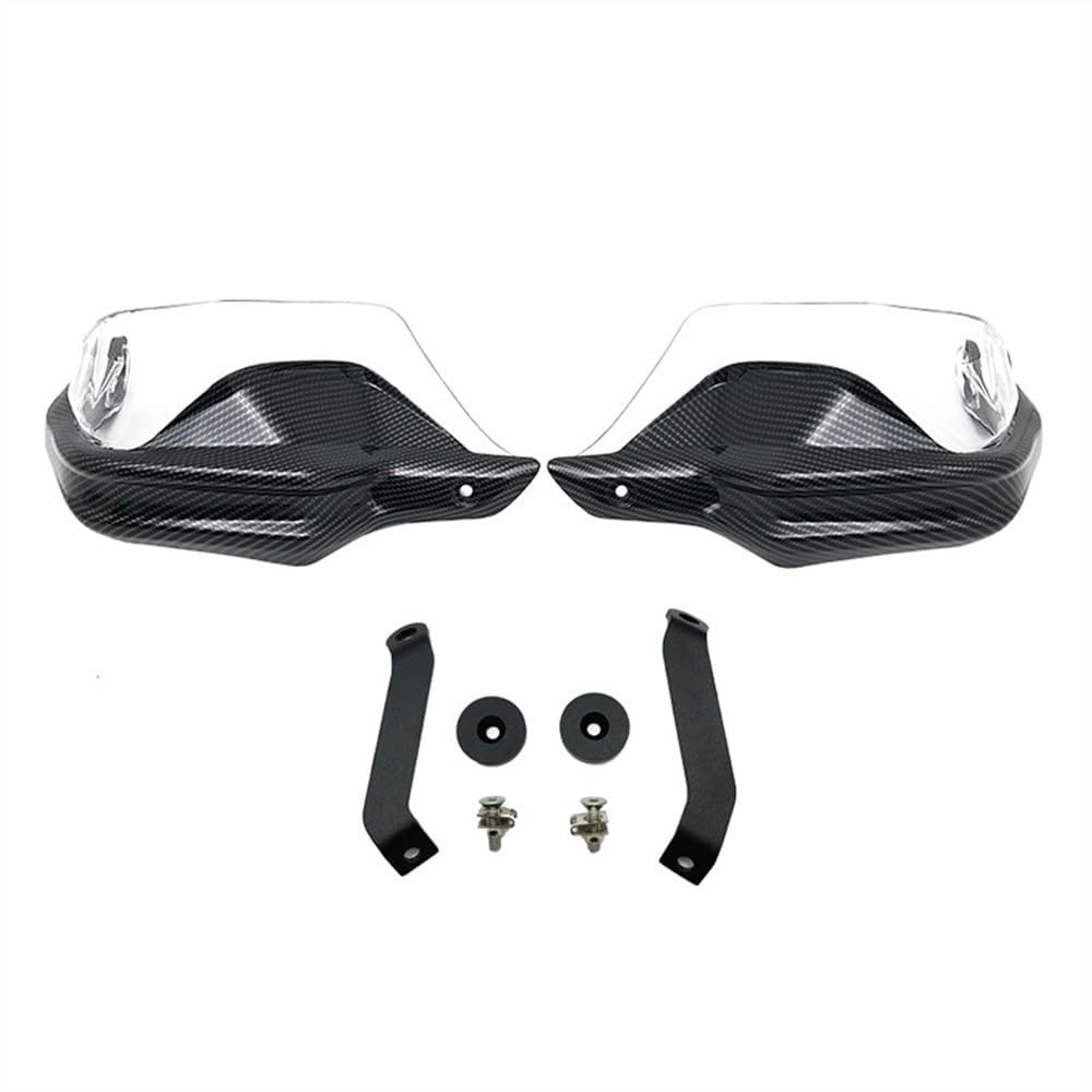 KAVSY Motorrad-Lenker-Handschutz Für H&ONDA NC750X DCT NC750S NC700X NC 750X2013-2023 Motorrad Carbon Handprotektoren Schild Guards Windschutzscheibe Hand Wind Schutz(Black Clear15) von KAVSY