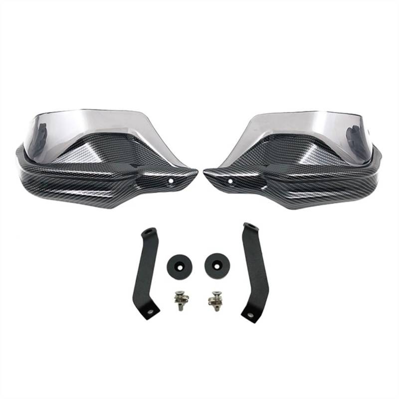 KAVSY Motorrad-Lenker-Handschutz Für H&ONDA NC750X DCT NC750S NC700X NC 750X2013-2023 Motorrad Carbon Handprotektoren Schild Guards Windschutzscheibe Hand Wind Schutz(Black Grey2) von KAVSY