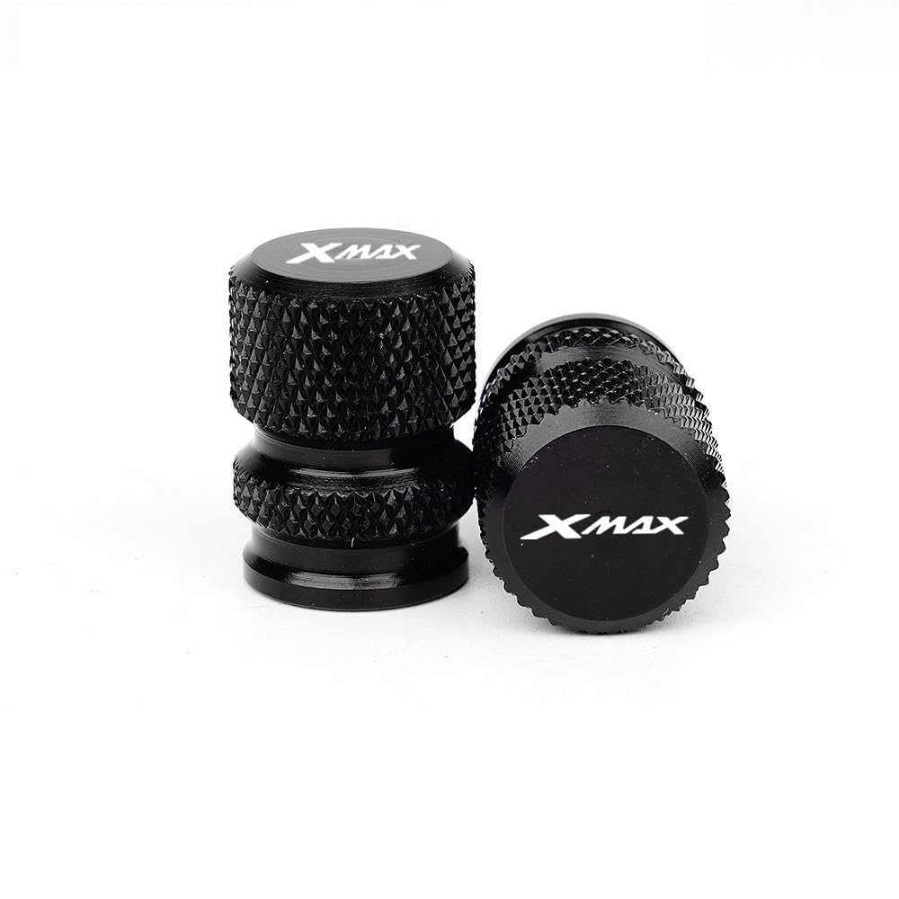 KAVSY Motorrad-Ständerpolster Für Y&AMAHA Xmax 300 2023 Xmax 125 250 400 X-MAX300 Motorrad CNC Seitenständer Enlarger Kickstand Pad Und Reifenventilkappen(Tire Caps-6) von KAVSY