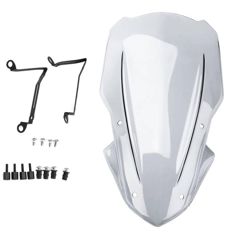 KAVSY Motorrad-Windschutzscheibe Motorrad Zubehör Spoiler Sonnenblende Windschutz Schild Mit Halter Halterung Für Kawasaki Z900 2017 2018 2019(Color:1) von KAVSY