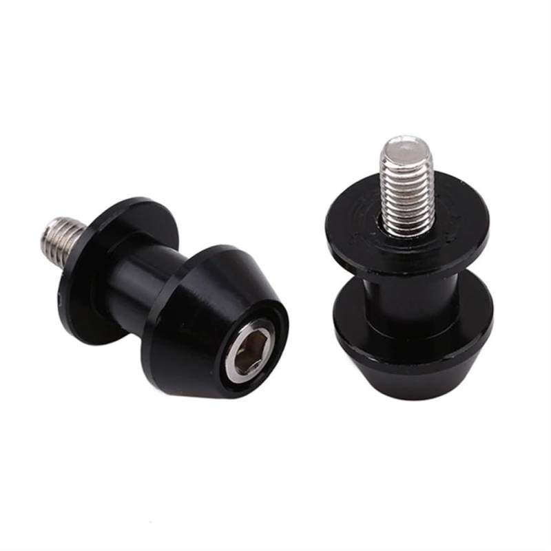 KAVSY Schwinge Schieberegler 8mm Aluminium Motorrad Stehen Schwinge Spulen Slider Stehen Schraube Schwinge(Black) von KAVSY