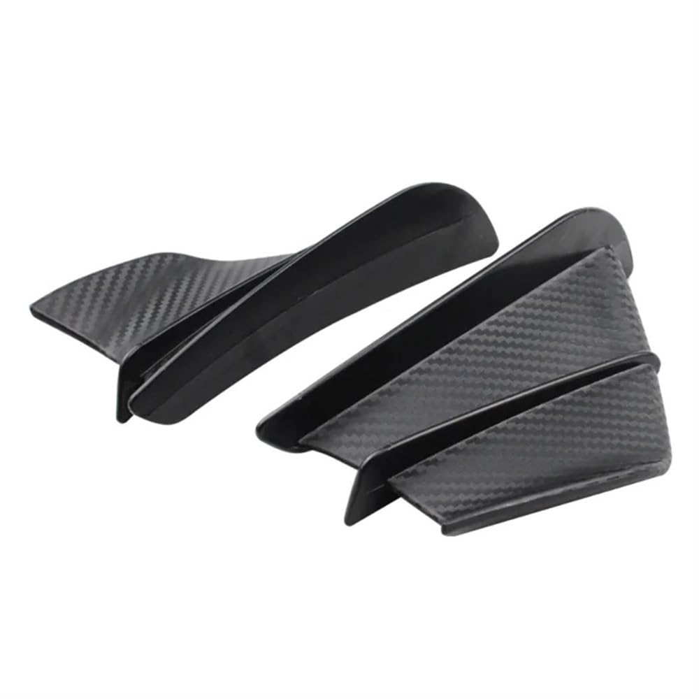 KAVSY Seitenflügel Kit Spoiler Motorrad Kohlefaser Winglet Seitenspoiler Luftabweiser Wing Kit Universal Motorrad Frontverkleidung Aerodynamische Winglets(2) von KAVSY