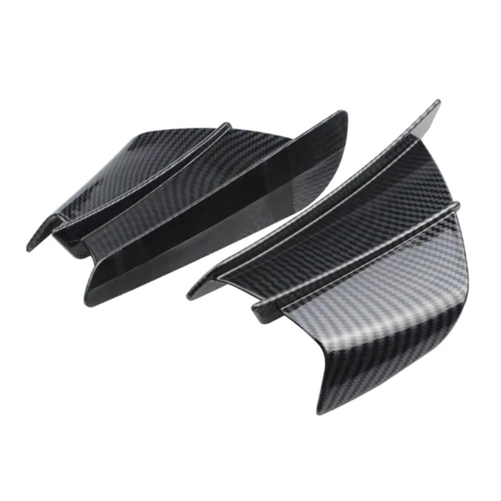 KAVSY Seitenflügel Kit Spoiler Motorrad Kohlefaser Winglet Seitenspoiler Luftabweiser Wing Kit Universal Motorrad Frontverkleidung Aerodynamische Winglets(B 8) von KAVSY