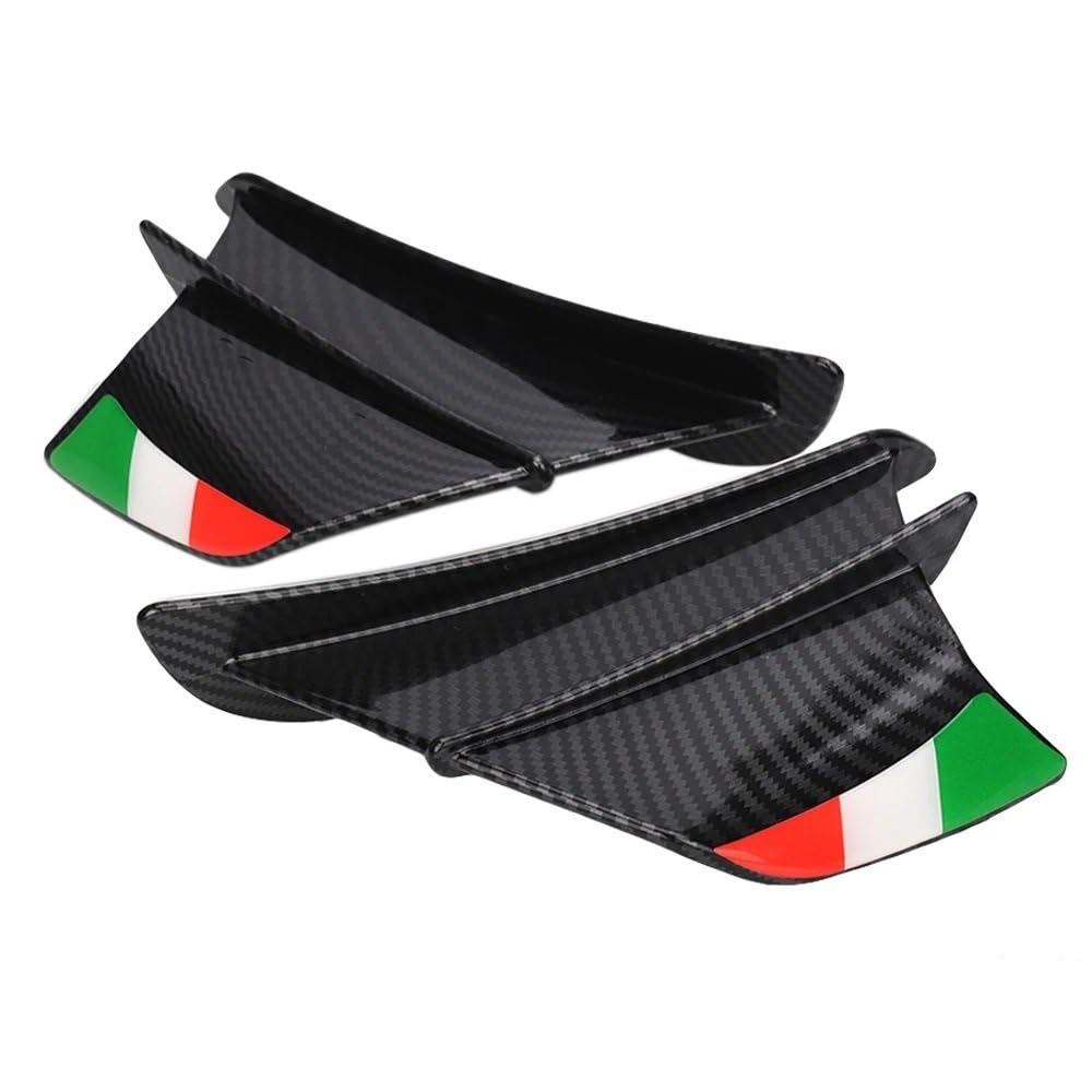 KAVSY Seitenflügel Kit Spoiler Motorrad Winglet Aerodynamische Flügel Kit Spoiler Für 899 959 1198 1198S 1199 1299 Panigale V4 V4S V4R V2 Supersport S(5) von KAVSY