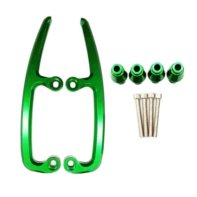 Motorrad-Haltegriff 2Pcs Motorrad Hinten Sitz Passagier Armlehne Griff Zubehör Armlehnen Handlauf Schiene Regal Schiene Haltegriff Für Z650(Green15) von KAVSY