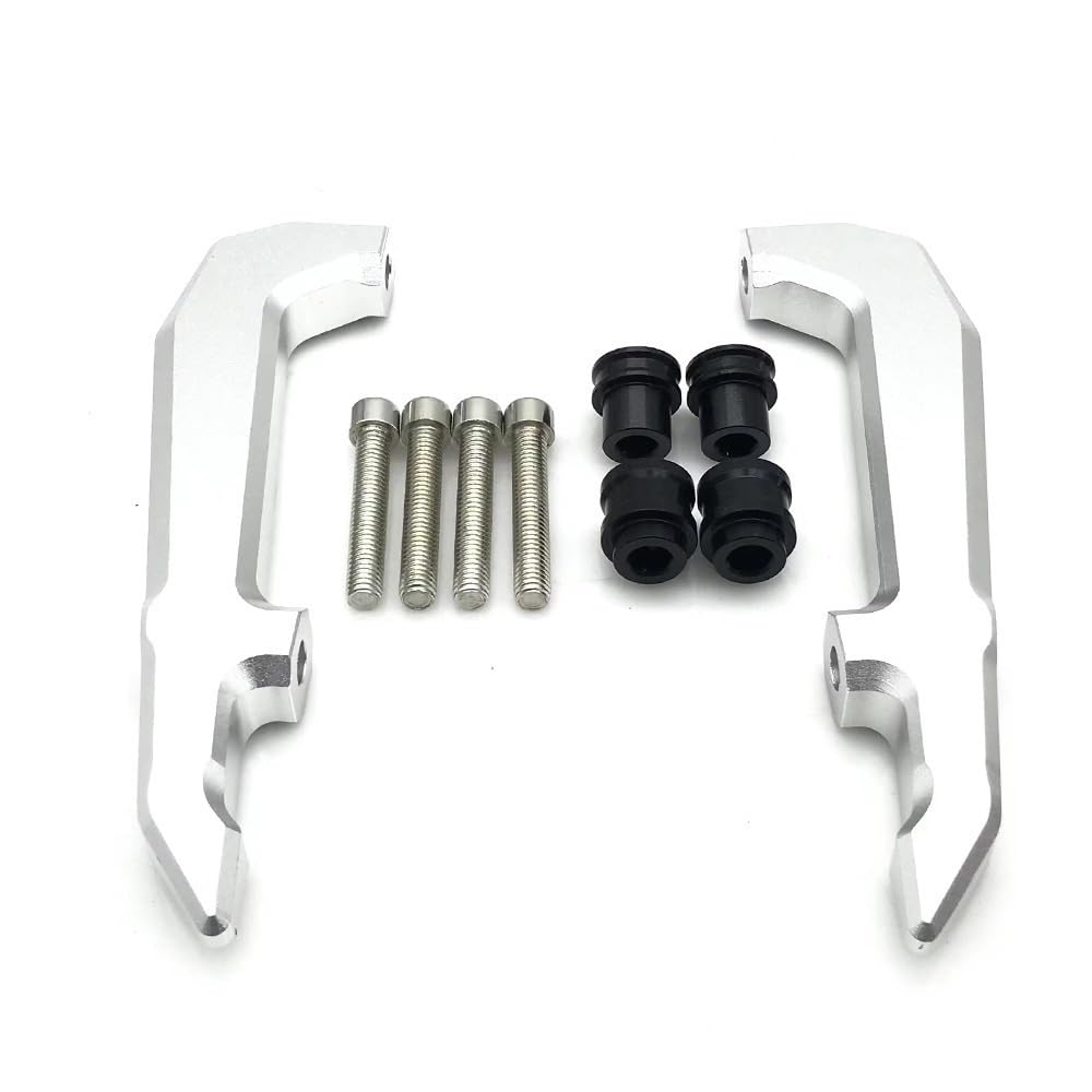 Motorrad-Haltegriff CNC Aluminium Motorrad Hinten Armlehne Bars Hinten Sitz Beifahrer Haltegriff Griff Für Grom MSX125 MSX 125 2021 2022(Silver23) von KAVSY