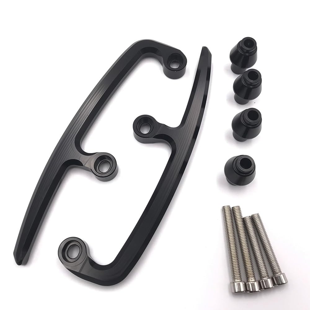 Motorrad-Haltegriff Motorrad CNC Aluminium Rücksitz Beifahrer Armlehne Griff Schiene Haltegriff Hinten Handläufe Kit Für Z650 Z 650 2017 2018-2019(Black10) von KAVSY