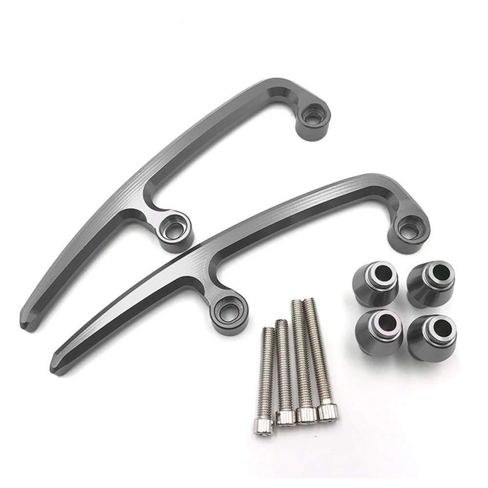 Motorrad-Haltegriff Motorrad CNC Aluminium Rücksitz Beifahrer Armlehne Griff Schiene Haltegriff Hinten Handläufe Kit Für Z650 Z 650 2017-2019(TITANIUM24) von KAVSY