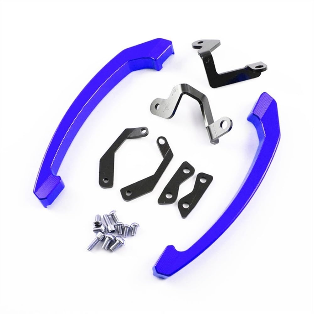 Motorrad-Haltegriff Motorrad Moto Passagier Armlehne Rest Sitz Haltegriff Schiene Hinten Griff Für FZ 07 FZ07 MT-07 MT07 MT 07 2019(Blue4) von KAVSY