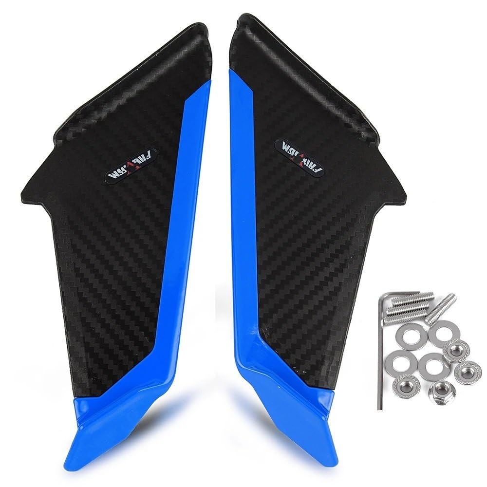 Motorrad-Seitenspoiler Motorrad Winglets Aerodynamische Flügel Kit Seite Spoiler Für Suzuki GSXR600 750 1000 GSXR 125 GSX 250R GSXS1000F(Blue) von KAVSY