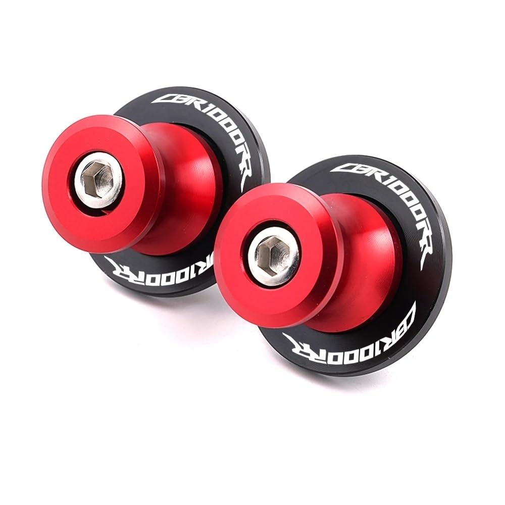 Schwinge Schieberegler Für H&ONDA CBR 1000RR 2004-2019 Motorrad Zubehör 8mm Schwinge Spulen Sliders Stand Schrauben(Red) von KAVSY