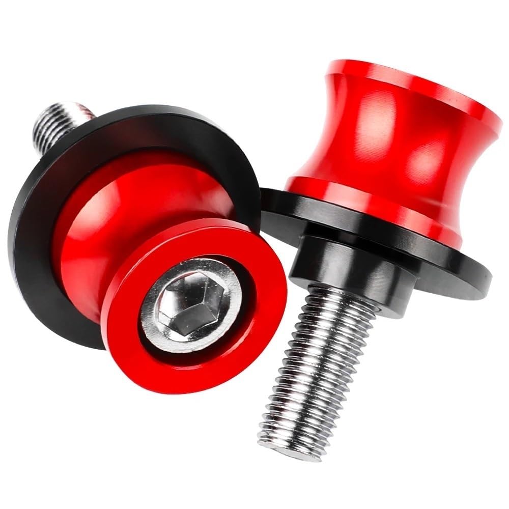 Schwinge Schieberegler Für KA&WA&SA&KI Z750 2007 2008 2009 2010 2011 Motorrad Schwinge Slider Spulen 10MM Stand Schrauben Abdeckung(Red 10mm Z750) von KAVSY