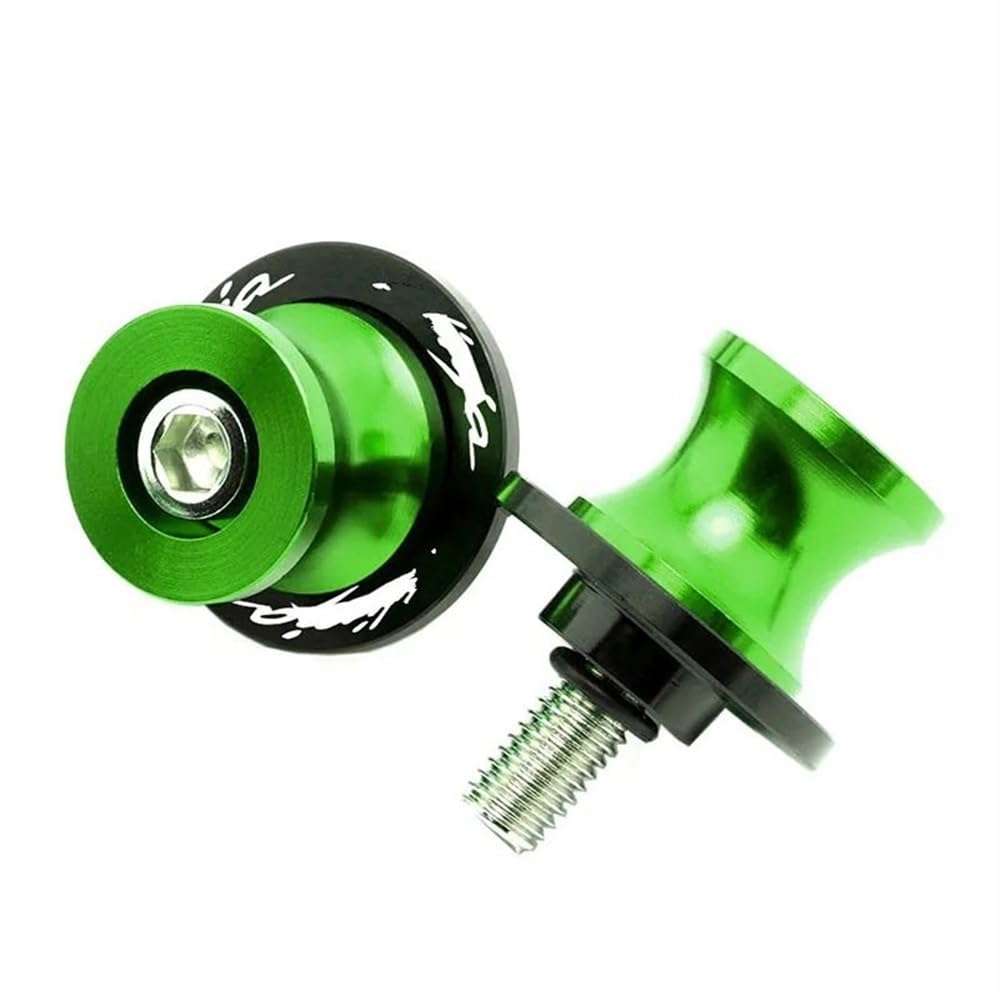 Schwinge Schieberegler Für Ka&wa&sa&ki Ninja650 1000sx 250 300 400 650 ZX6R ZX10 Motorrad 10MM Bolzen Schwingenspulen Schieberständerschrauben(10M Green) von KAVSY