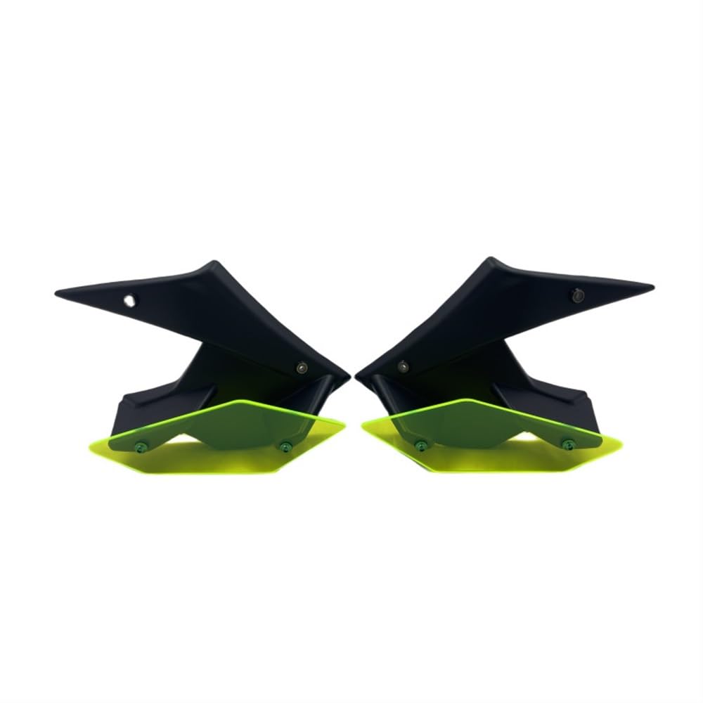 Verkleidungs Winglets Motorrad Seite Abtrieb Nackt Spoiler Feste Flügel Winglet Deflektoren Für Kawasaki Z900 2020 2021(Fluorescent) von KAVSY