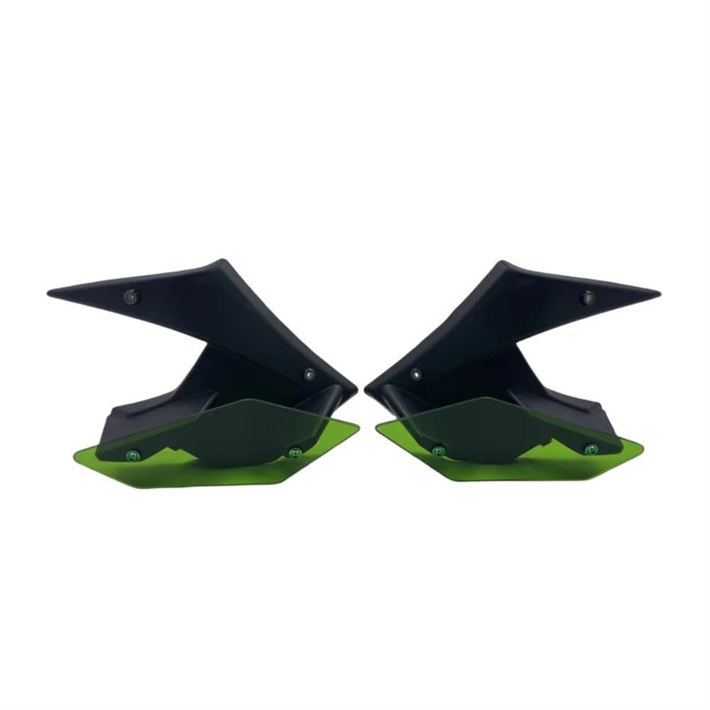Verkleidungs Winglets Motorrad Seite Abtrieb Nackt Spoiler Feste Flügel Winglet Deflektoren Für Kawasaki Z900 2020 2021(Green) von KAVSY
