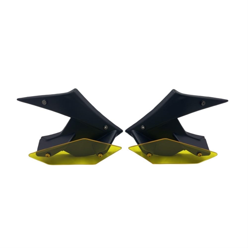 Verkleidungs Winglets Motorrad Seite Abtrieb Nackt Spoiler Feste Flügel Winglet Deflektoren Für Kawasaki Z900 2020 2021(Yellow) von KAVSY