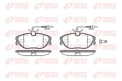 Kawe Bremsbelagsatz, Scheibenbremse [Hersteller-Nr. 030544] für Citroën, Fiat, Lancia, Mercedes-Benz, Peugeot von KAWE