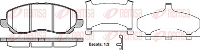 Kawe Bremsbelagsatz, Scheibenbremse [Hersteller-Nr. 080431] für Chrysler, Citroën, Dodge, Jeep, Mitsubishi, Peugeot von KAWE