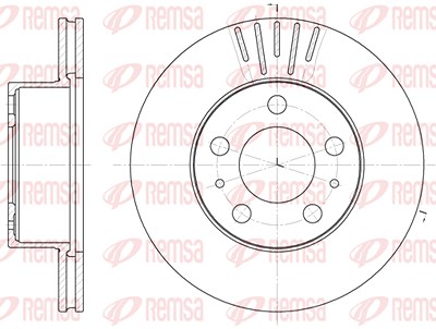 Kawe 1x Bremsscheibe [Hersteller-Nr. 640910] für Mercedes-Benz, Volvo von KAWE