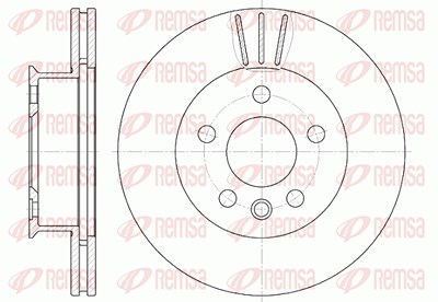 Kawe 1x Bremsscheibe [Hersteller-Nr. 641610] für VW von KAWE