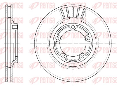 Kawe 1x Bremsscheibe [Hersteller-Nr. 663610] für Hyundai, Mitsubishi von KAWE