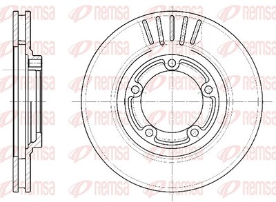 Kawe 1x Bremsscheibe [Hersteller-Nr. 663610] für Hyundai, Mitsubishi von KAWE