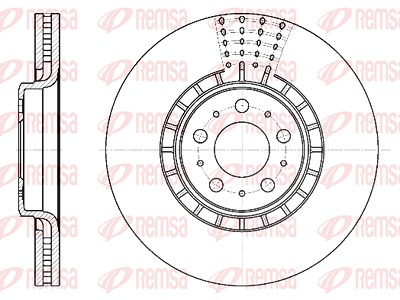 Kawe 1x Bremsscheibe [Hersteller-Nr. 676810] für Volvo von KAWE