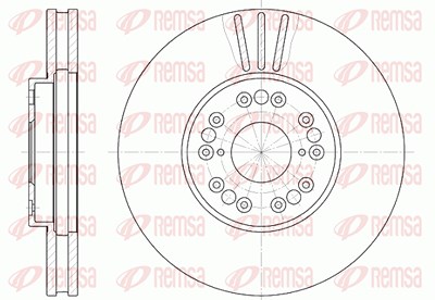 Kawe 1x Bremsscheibe [Hersteller-Nr. 679310] für Lexus von KAWE