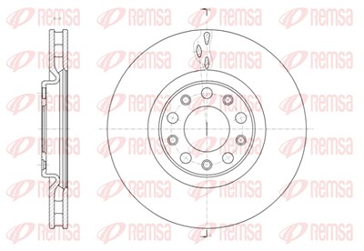 Kawe 1x Bremsscheibe [Hersteller-Nr. 6142710] für Alfa Romeo, Audi, Fiat, Jeep von KAWE