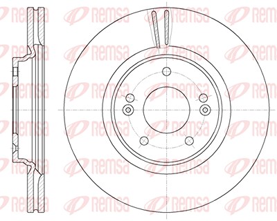 Kawe 1x Bremsscheibe Vorderachse belüftet [Hersteller-Nr. 6178110] für Hyundai, Kia von KAWE