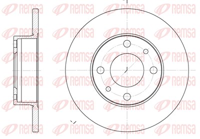 Kawe 1x Bremsscheibe [Hersteller-Nr. 603000] für Abarth, Autobianchi, Fiat, Fso, Lancia, Pininfarina, Seat, Zastava von KAWE