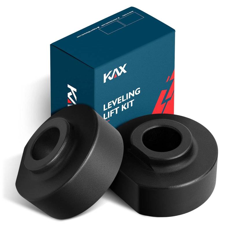 KAX 5,1 cm Nivellierhebe-Set passend für 1981–1996 F150, 1999–2023 F250 F350 Super Duty, 2000–2005 Excursion, Federbeinabstandshalter heben die Vorderseite 5,1 cm an von KAX