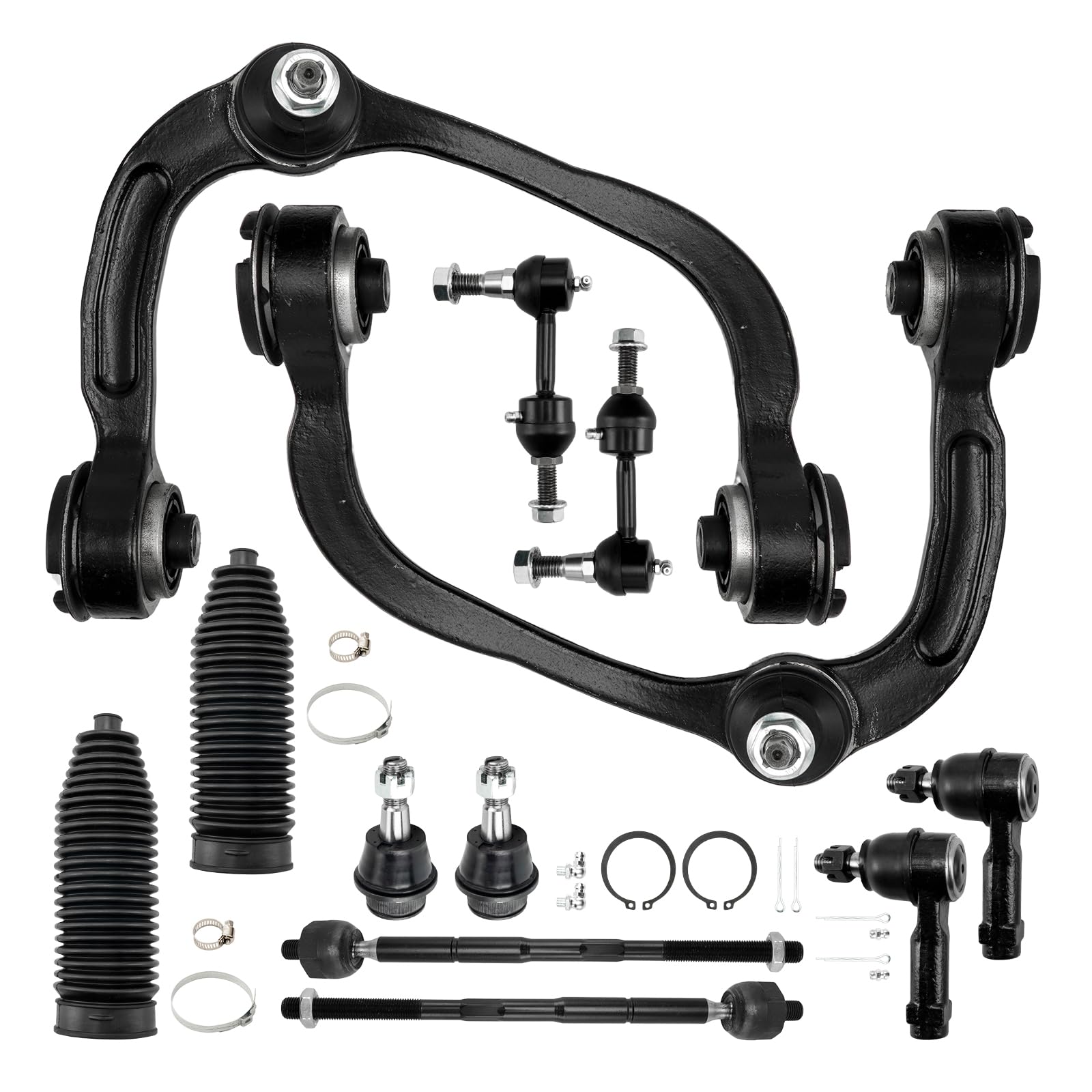 KAX Querlenker vorne oben, Vorderradaufhängung Kit mit Spurstange Sway Bar Kugelgelenk passend für 2WD F150 2004-2005, Ersatz für K80306 K80308 K80278 Es3691 EV463 K80149 von KAX