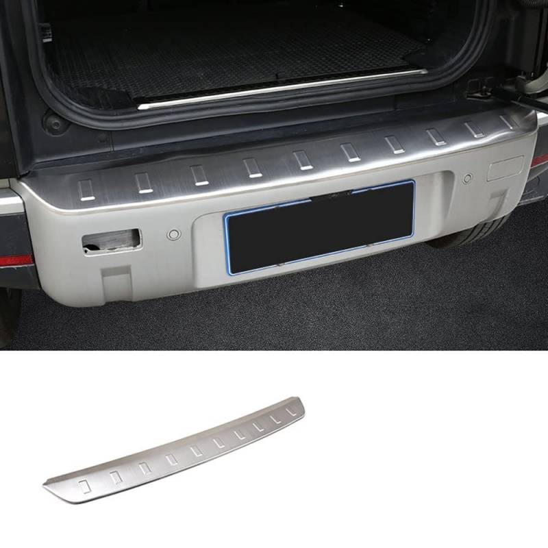 Auto Edelstahl Stoßstangenschutz Heckstoßstange Ladekantenschutz, für Land Rover Defender 110 130 2020-2021 Anti Scratch Styling ZubehöR von KAYIWA