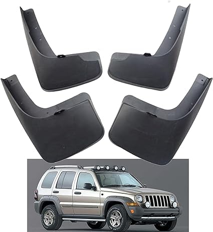 4 Stücke Auto Schmutzfänger für Jeep Liberty 2004, Mud Flaps KotflüGel Fender Schutz Vorne Und Hinten ZubehöR von KAZONS