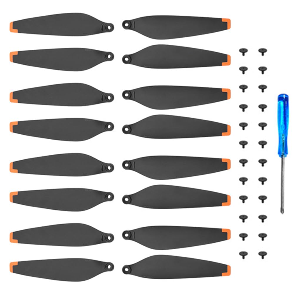 KBIBCK Mini 3 Pro Propeller, 16 Pcs DJI Mini 3 Pro Propeller Ersatzklingen, Geräuscharme Propeller, Propeller Ersatzklingen Zubehör, Drohnenzubehör Exklusive Schrauben & Schraubendreher von KBIBCK