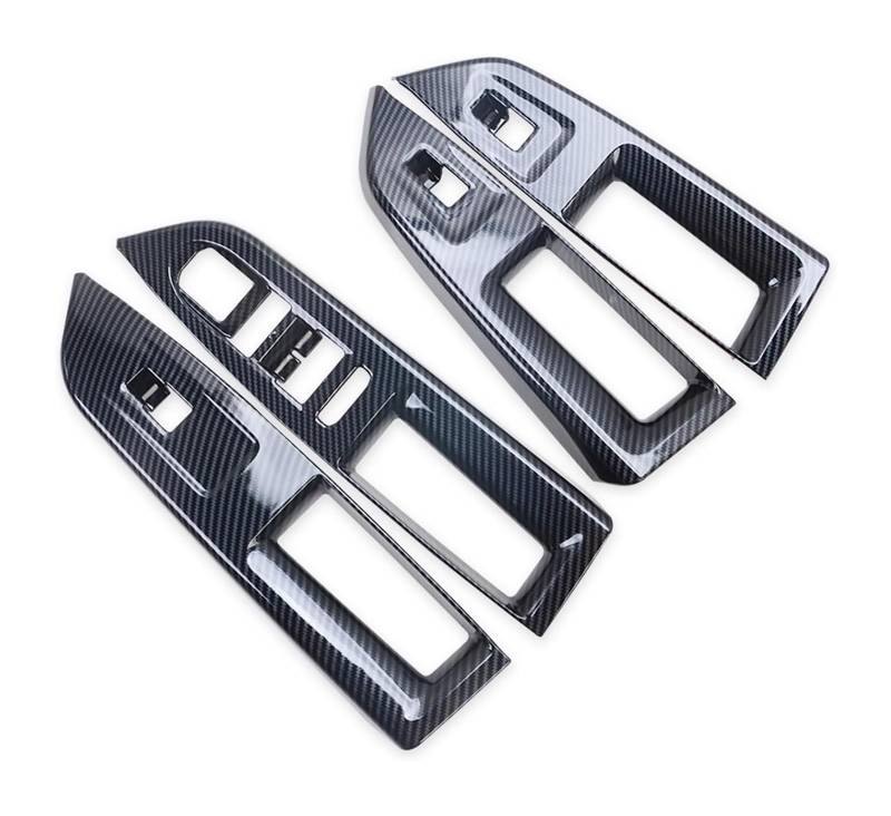 Autofensterschalter Für VW Für G&olf 8 MK8 Pro R 2021-2023 Autotür Armlehne Fensterheber Schalter Taste Panel Abdeckung Trim(Abs Carbon Fiber) von KBKEUBUAD