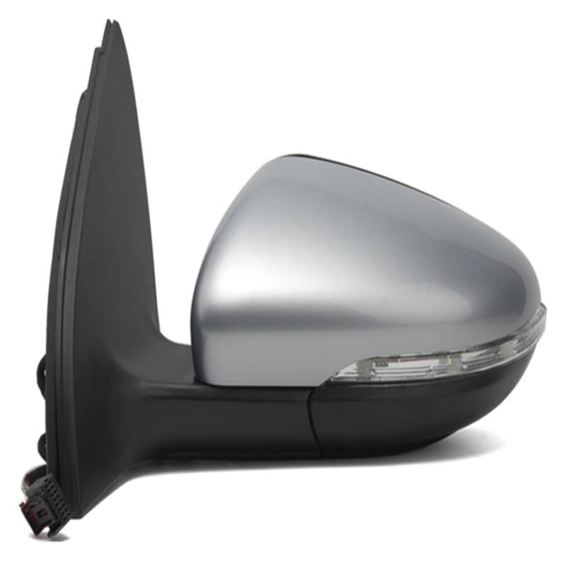 Draht-Seitenrückspiege Für VW Für G&olf MK6 2009-2012 Auto Power Beheizte Falten Blinker Seite Spiegel Montage 5KD857501 5KD857502(Left silver) von KBKEUBUAD