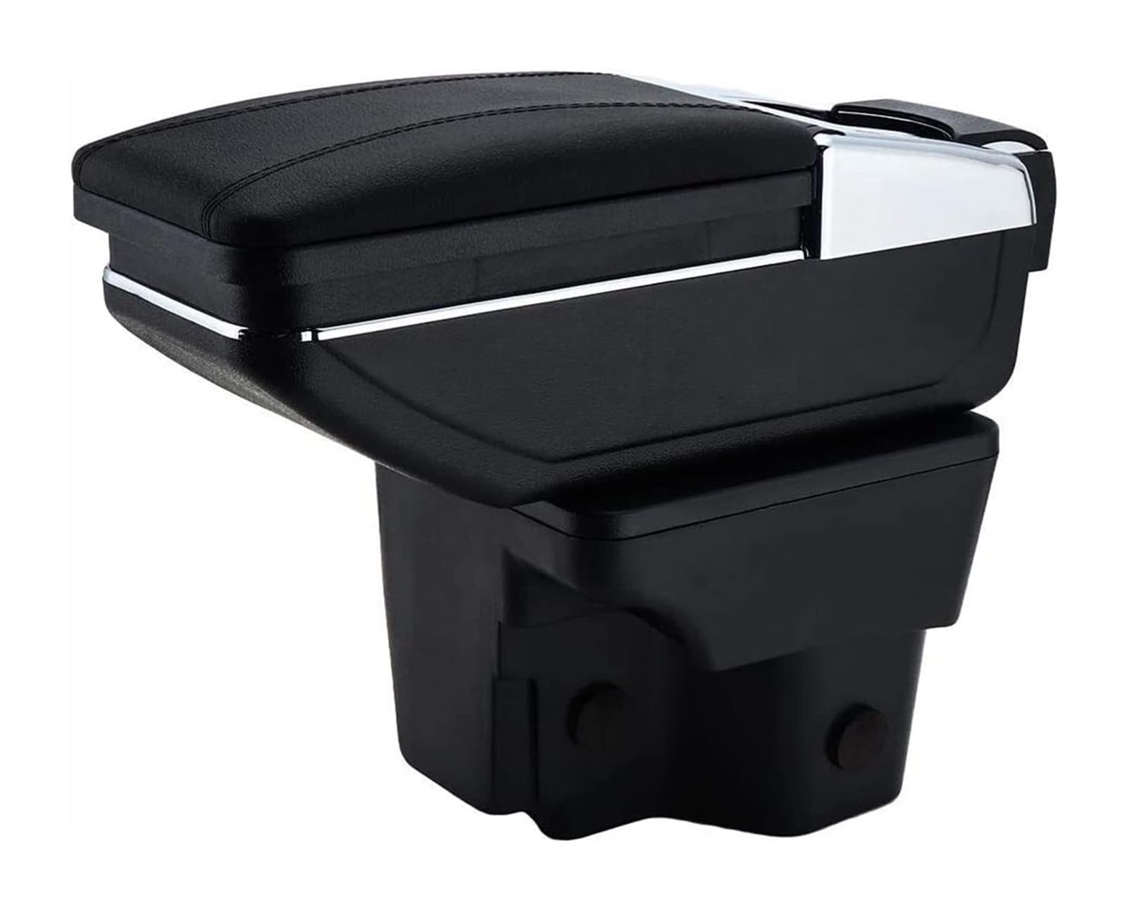 Glove Handschuhfach Für KIA Für Rio 3 2011-2016 Auto Armlehne Box PU Leder Zentral Container Lagerung Armlehne Box Armlehnen(Single-Layer Black) von KBKEUBUAD