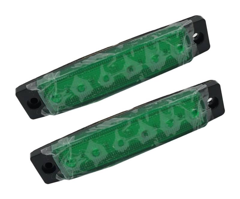 KBKEUBUAD Drittes Bremslicht Auto-Signal-Bremslicht 12/24 V LKW Dritte Brems-Stoppleuchte 10/30 Stück LKW-Anhänger Seitenmarkierungsanzeigen Licht(10pcs Green) von KBKEUBUAD