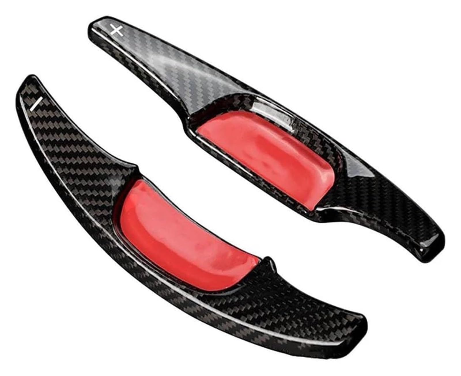 Verlängerung Schaltpaddel Für 3 2020 2021 2Pcs Carbon Faser Auto Lenkrad Verlängerung Shift Paddle Shifter Lenkrad Paddle Verlängerung(Schwarz) von KBKEUBUAD