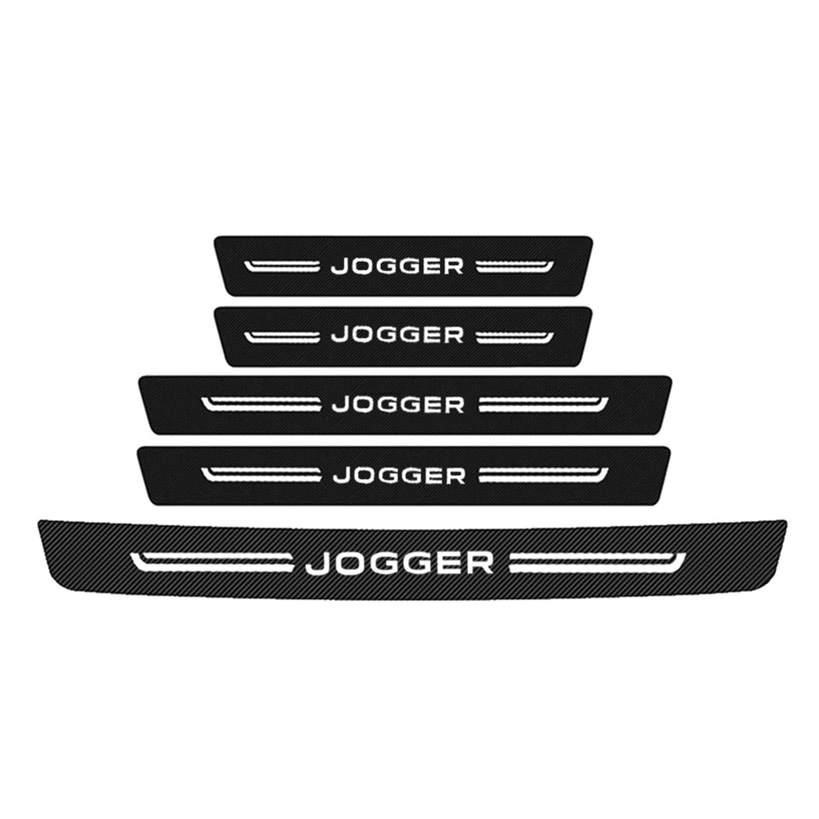 KBUYS Auto-Türschwellenschwellen-Aufkleber, Kohlefaser-Leder, Kofferraum-Stoßstangenschutz, kompatibel mit Dacia Jogger 2021 2020 2019 2018 Zubehör (Color : 5pcs) von KBUYS