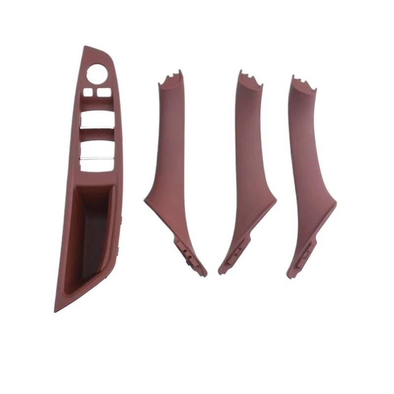 Spiegelglas Ersatz Für 5 Serie F10 F11 F18 520i 523i 525i 528i 535i Innentür Armlehne Panel Trim Pull Griff Set Ersatz Autospiegelglas(Red Brown LHD 4PCS) von KBXBEZDZW