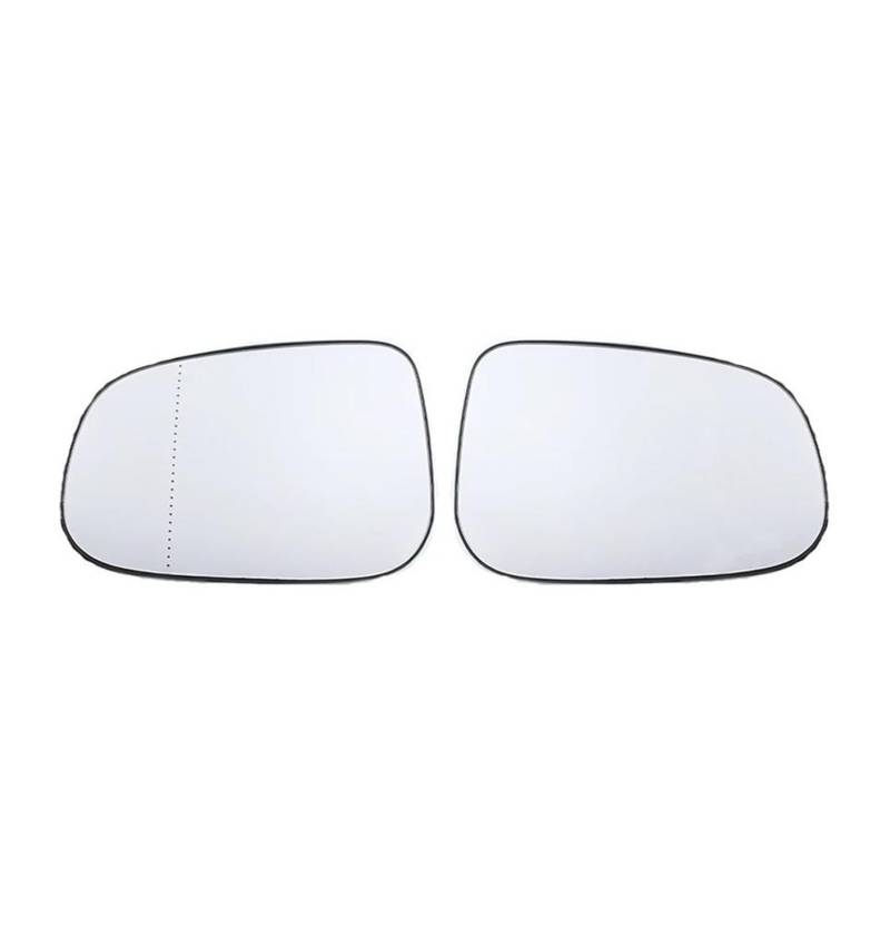 Spiegelglas Ersatz Für Jaguar Für XF 2009-2019 / Für XFL 2017-2023 Auto Rearview Außenspiegel Objektiv Tür Flügel rückansicht Spiegel Glas mit Heizung Autospiegelglas(2PCS left and right) von KBXBEZDZW