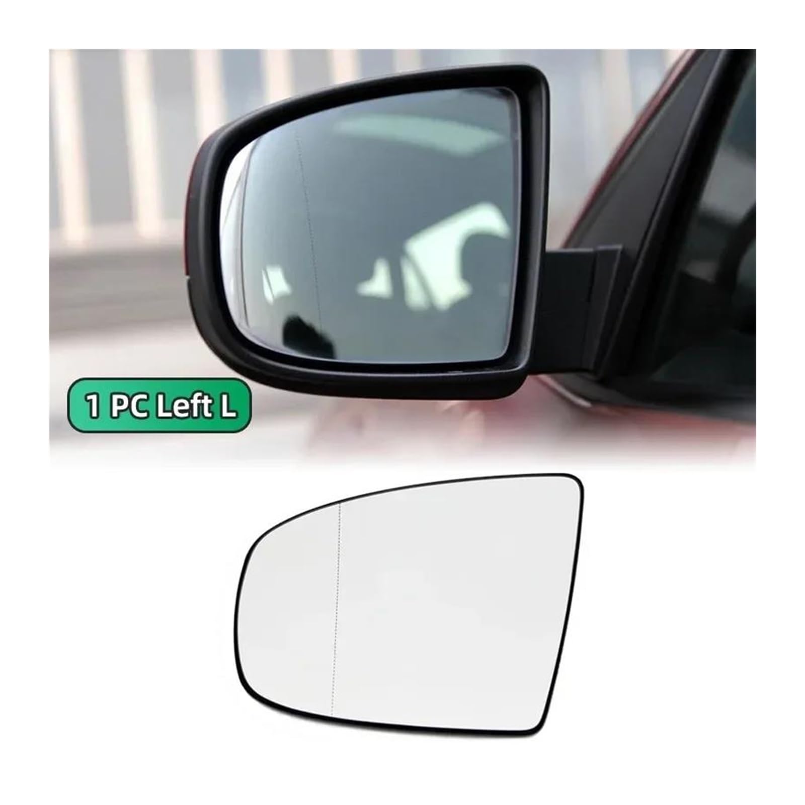 Spiegelglas Ersatz Für X5 E70 2007-2013 Für X6 E71 E72 2008-2014 Rückspiegel Seitenspiegelglas beheizt + Einstellung Autospiegelglas(1pc Left) von KBXBEZDZW