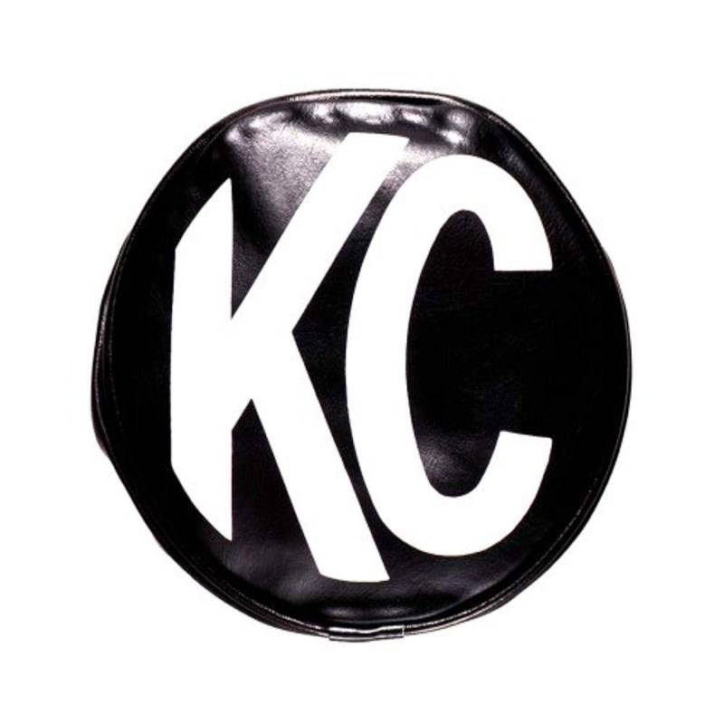 KC Hilites 5100 15,2 cm runde Schwarze Vinyl-Lichtabdeckung mit weißem KC-Logo – 2 Stück von KC