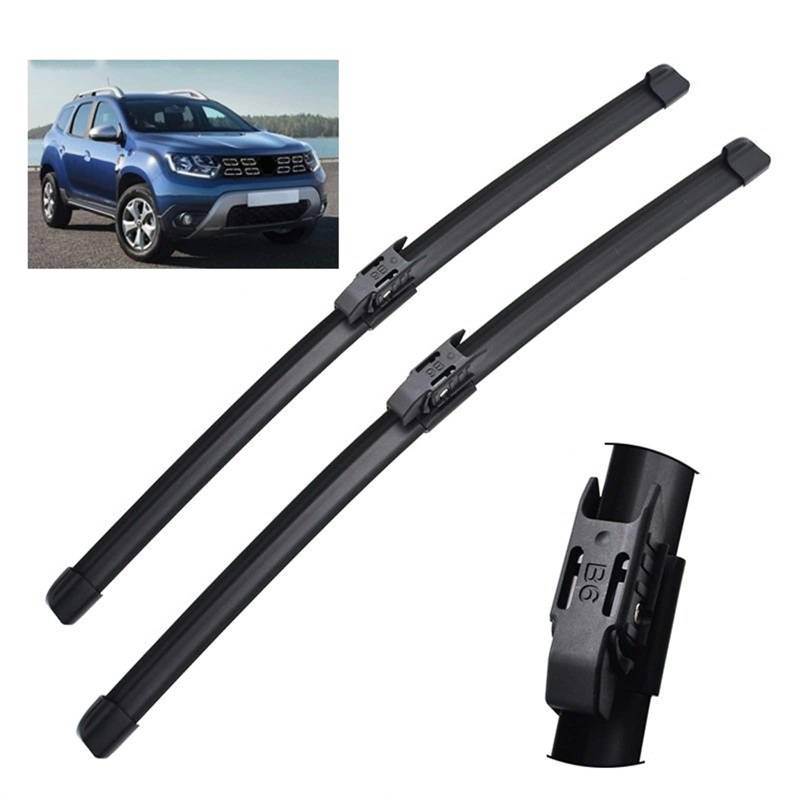 Auto Front Wischer Klingen Für Dacia Duster MK2 2017-2023 24"+18"(LHD),Scheibenwischer Frontscheibenwischerblätter Set Reinigungszubehör,B-550mm 480mm von KCKEM